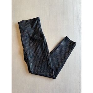 SPANX Rainbow Metallic Dot Leggings Size Medium